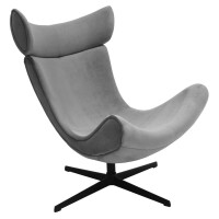 Кресло Bradex Home TORO серый/искусственная замша