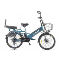 Велогибрид Green City e-ALFA GL синий/серый
