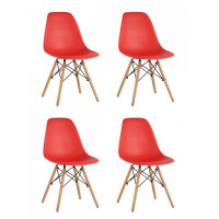 Комплект стульев Stool Group EAMES красный (8056PP RED X4)