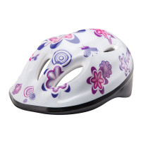 Шлем защитный NovaSport MV5-2 белый/цветы