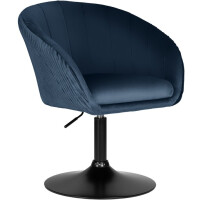 Кресло дизайнерское Dobrin Edison Black синий велюр 1922-20/черный