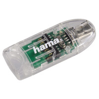 Устройство чтения карт памяти USB2.0 Hama H-91092 прозрачный (00091092)