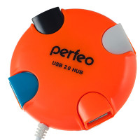 Разветвитель Perfeo USB-HUB PF-VI-H020 4 Port оранжевый