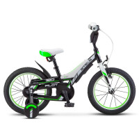 Велосипед Stels Pilot 180 16 V010 (2018) черный/зеленый