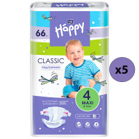 Подгузники Bella Baby Happy Classic Maxi 4 66 шт. 5 упаковок