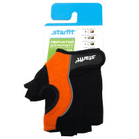 Перчатки для фитнеса Starfit SU-108 оранжевый/черный M