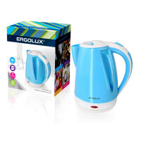 Чайник электрический Ergolux ELX-KP02-C35 голубой/белый