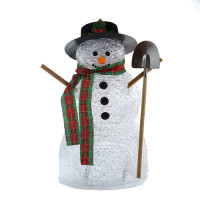 Фигурка световая Luazon Снеговик с лопатой 676330 белый