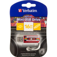 Флеш-диск Verbatim 16Gb Mini Cassette Edition (49398) красный