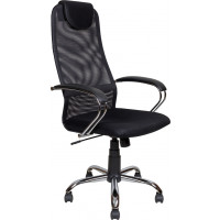 Офисное кресло Алвест AV 142 CH (142 CH) МК экокожа/сетка черный