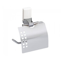 Держатель туалетной бумаги с крышкой WasserKraft Leine K-5025 white