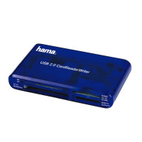 Устройство чтения карт памяти USB2.0 Hama H-55348 синий (00055348)