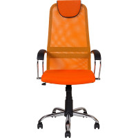 Офисное кресло Алвест AV 142 CH (142 CH) МК экокожа/сетка оранжевый
