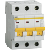 Выключатель автоматический IEK MVA20-3-006-C