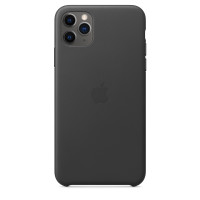 Чехол для Apple iPhone 11 Pro Max Leather Case Black MX0E2ZM/A
