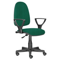 Кресло офисное Brabix Prestige Ergo MG-311 ткань черно-зеленый (532421)
