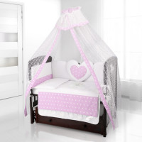 Детский комплект постельного белья Beatrice Bambini Cuore Stella bianco/rosa