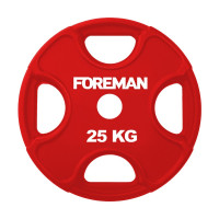 Диск олимпийский Foreman PRR-25KG красный