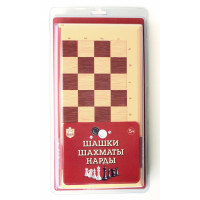 Настольная игра Десятое королевство Шашки-Шахматы-Нарды 3892 бежевый