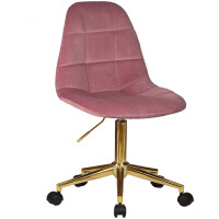 Офисное кресло Dobrin Monty Gold розовый велюр (MJ9-32)