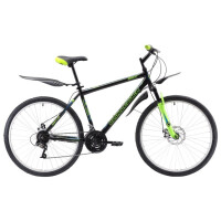 Велосипед Challenger Agent 26 D (2018) 18" черный/зеленый/гол