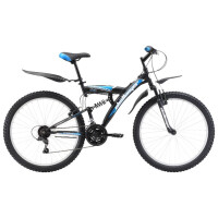 Велосипед Challenger Mission Lux FS 26 (2017) 18" черный/сини