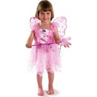 Костюм Фея (2-6 лет) розовое платье + крылья + волшебная палочка Н62364