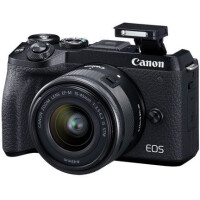 Зеркальный фотоаппарат Canon EOS M6 Mark II черный (3611C012)