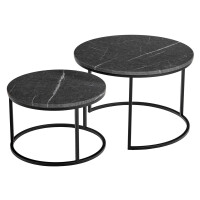 Набор кофейных столиков Bradex Home Tango серый мрамор/черный