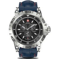 Смарт-часы Swiss Military Dom 2 серебристые с синим ремешком