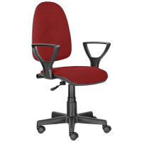 Кресло офисное Brabix Prestige Ergo MG-311 ткань красный (532424)
