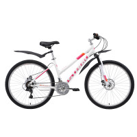 Велосипед Stark 2019 Luna 26.1 D белый/розовый/оранжевый