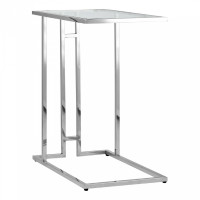 Журнальный стол Stool Group БОСТОН EET-061-C прозрачное стекло/сталь серебро