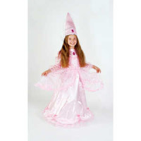 Костюм Волшебница (4-10 лет) розовое длинное платье + шляпа с фатой Н69970