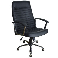 Компьютерное кресло Office-Lab КР60 (ЭКО1) хром/черный
