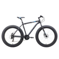 Велосипед Stark 2019 Fat 26.2 D черный/голубой/серый 18