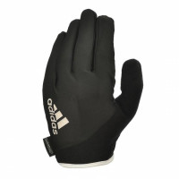 Перчатки для фитнеса с пальцами Adidas Essential ADGB-12422WH (черно-белые, размер M)