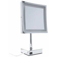 Зеркало косметическое Aquanet настольное с LED подсветкой квадратное 21,5 см (2205D)