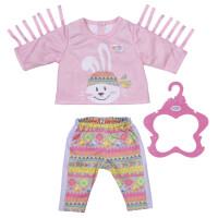 Одежда для кукол Zapf Creation Baby born Кофточка и штанишки с зайчиком 830-178