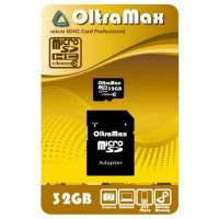 Карта памяти OltraMax MicroSDHC Class 10 32GB + SD adapter