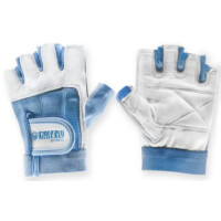 Атлетические перчатки Grizzly Leather Padded Weight Training Gloves XS кожа/нейлон белый/голубой