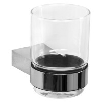 Стакан Aquanet стекло с держателем хром (5684)