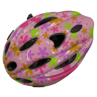 Шлем защитный Stels MV-11 зеленый/фиолетовый/розовый (600041)