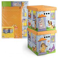 Ящик для игрушек Valiant Киски и собачки (KCTN-CD-2M)