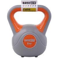 Гиря пластиковая BaseFit DB-503 8 кг, серый/оранжевый