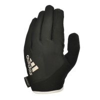 Перчатки для фитнеса с пальцами Adidas Essential ADGB-12421WH (черно-белые, размер S)