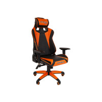 Игровое кресло Chairman game 44 чёрное/оранжевое (00-07073779)