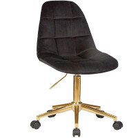 Офисное кресло Dobrin Monty Gold черный велюр MJ9-101