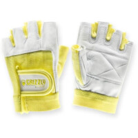 Атлетические перчатки Grizzly Leather Padded Weight Training Gloves L кожа/нейлон белый/желтый