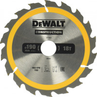 Диск пильный DeWalt Construction 190х30х18мм (DT 1943)